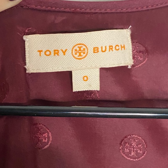 Tory Burch Burgundy Fit and Flare Tweed Dress - Picture 12 of 12